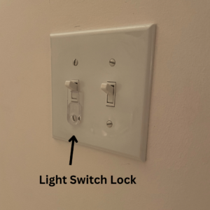 Light Switch Lock - keeps light switch on